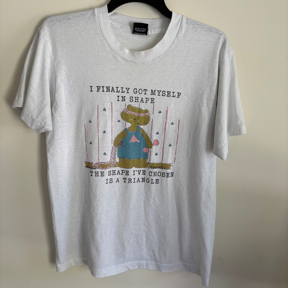 Screen Stars Best Vintage 1989 Graphic T-Shirt Womens White Large Single Stitch